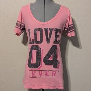 Fifth Sun Love 04 Ever Pink Graphic Short Sleeve Tee Shirt Extra Small